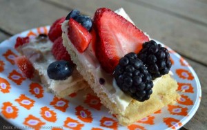 Patriotic Fruit Pizza Dessert - Hungry Friday Dessert Recipe