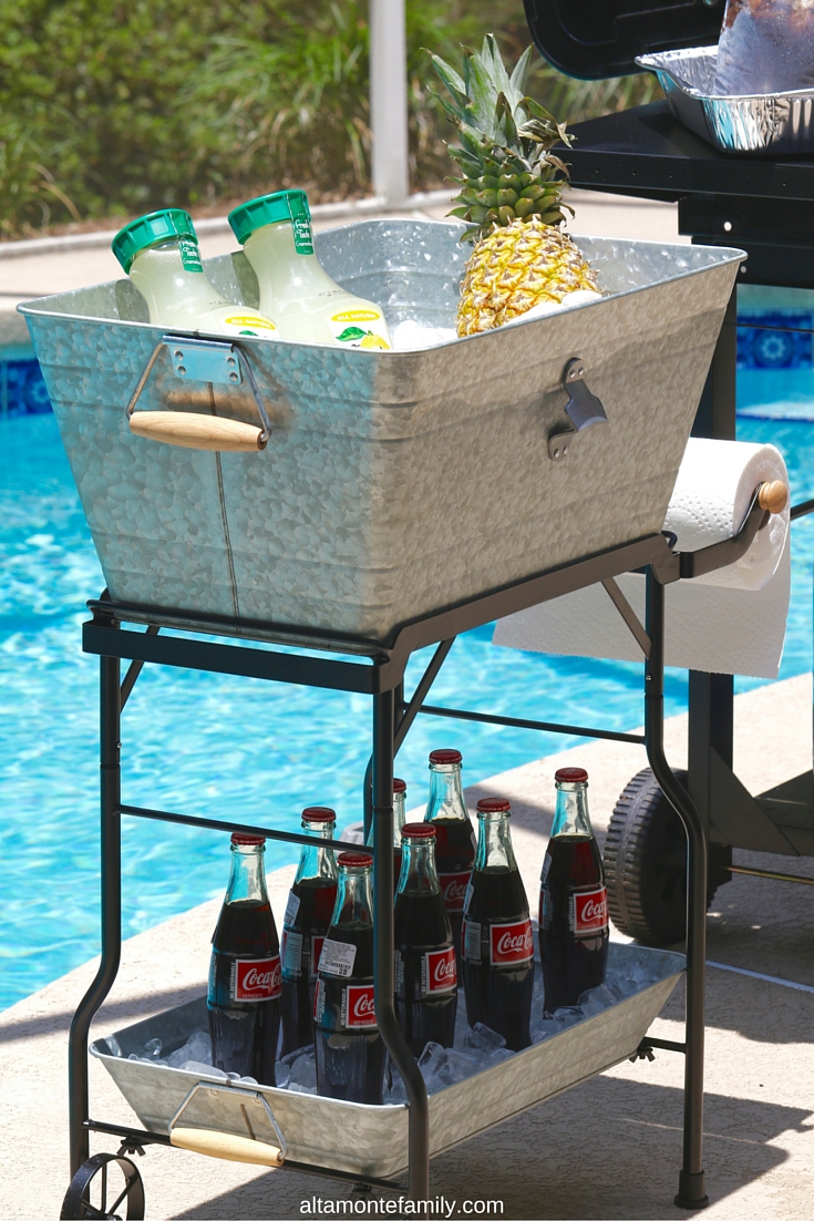 Beverage Cart with Bottle Opener