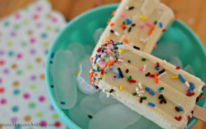 Cake Batter Ice Cream Freezer Pops - Hungry Friday Featured Recipe