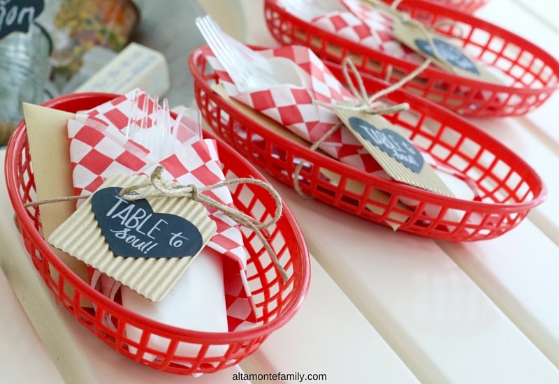 Farm To Table BBQ Table Setting and Place Card Holder