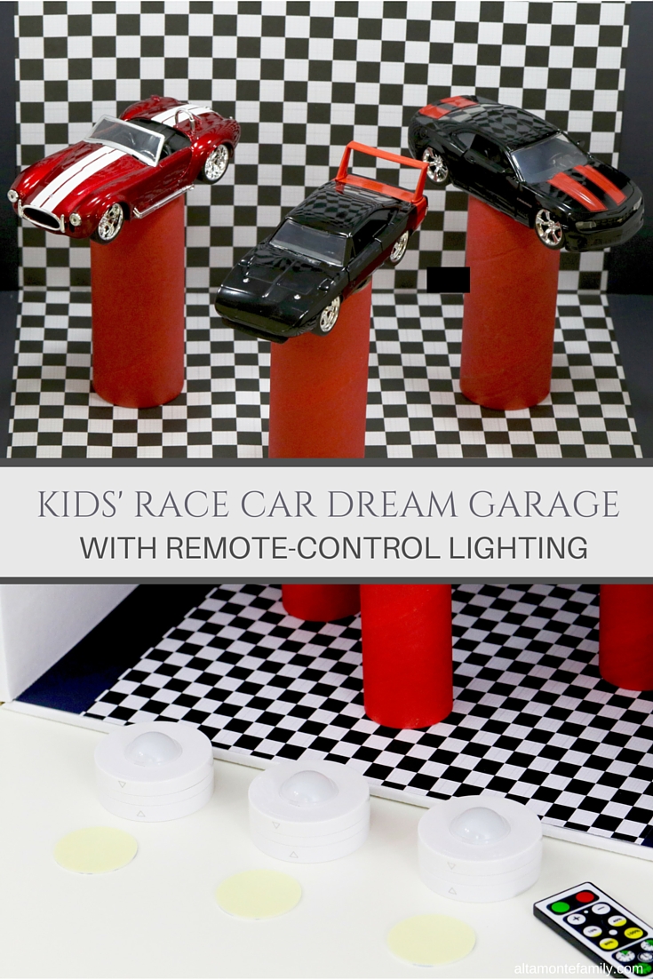 Race Car Dream Garage With Remote Control Lighting - Kids' Craft Idea