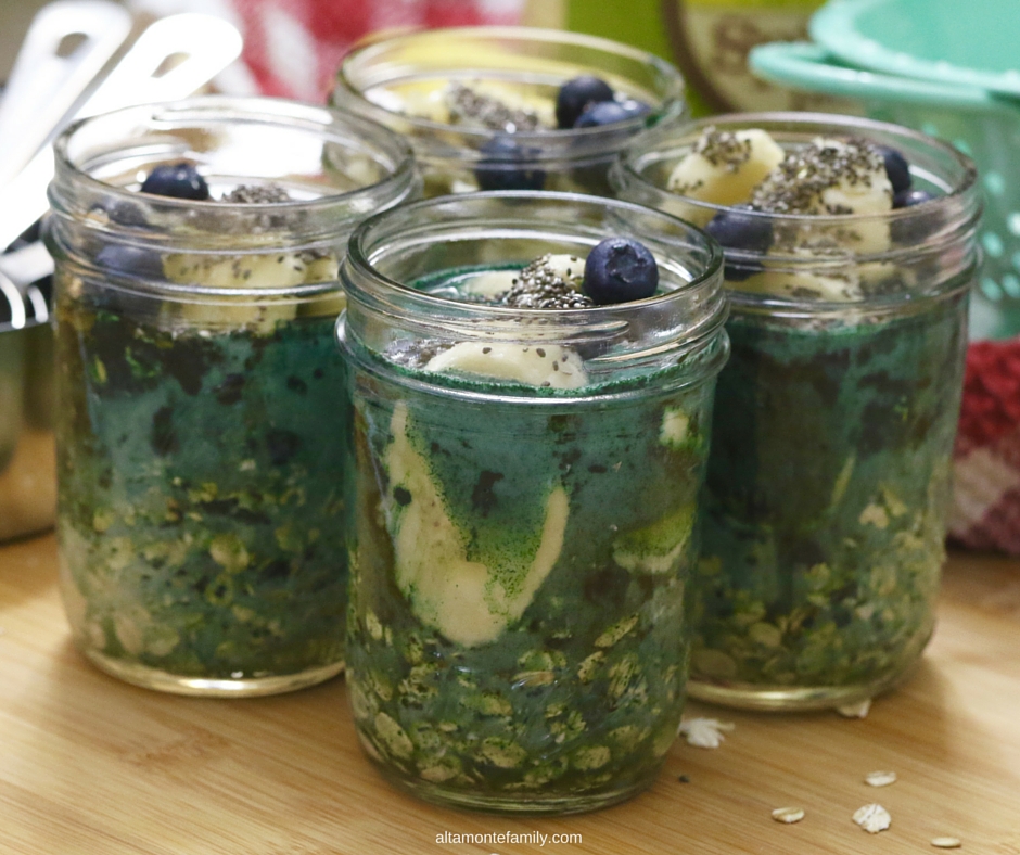 Spirulina Overnight Oats With Chia Seeds Recipe