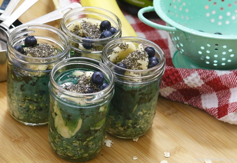 Spirulina Overnight Oats with Chia Seeds Recipe