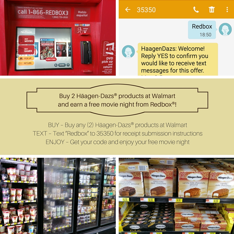 Haagen-Dazs Redbox Walmart Free Movie Offer