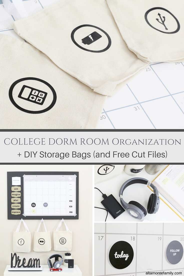 DIY Storage Bags Free Cricut Explore Cut Files