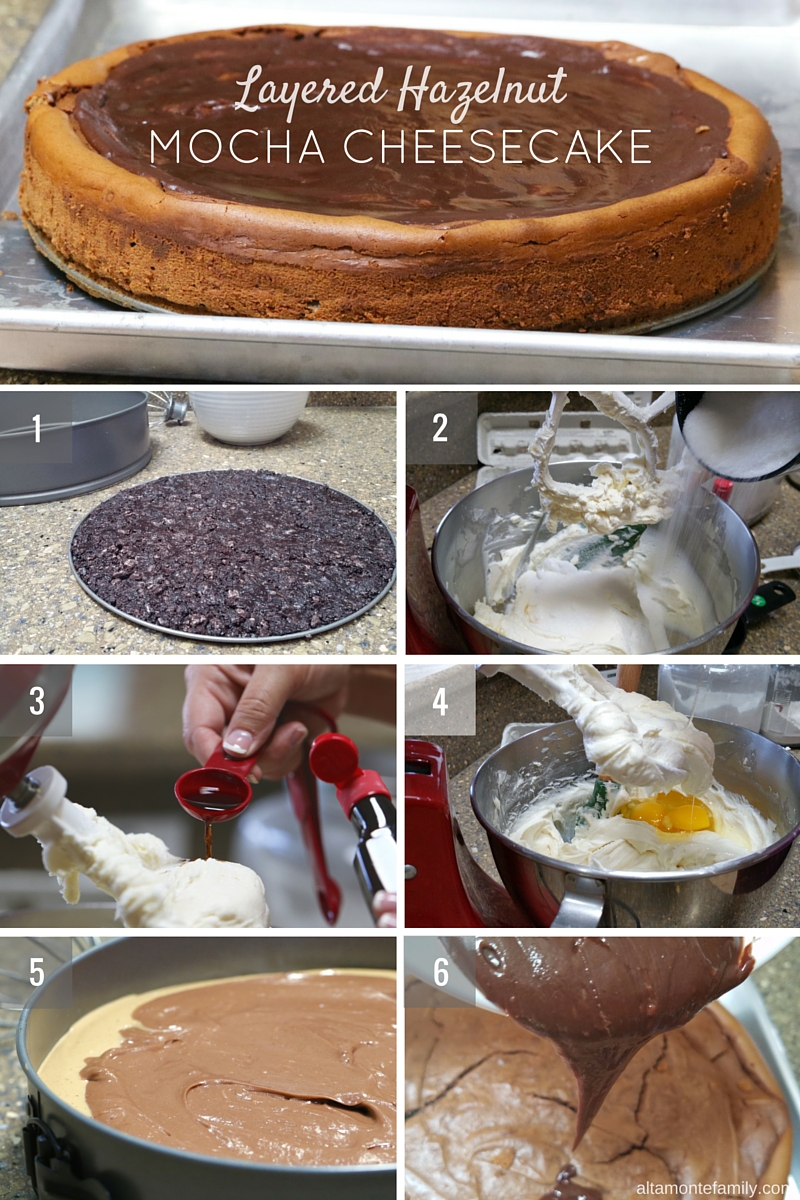 Layered Hazelnut Mocha Cheesecake Recipe - Fall Baking