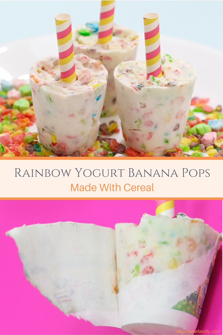 Rainbow Yogurt Banana Pops Recipe