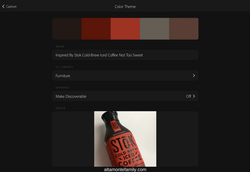 Adobe Capture CC Color Theme - Coffee