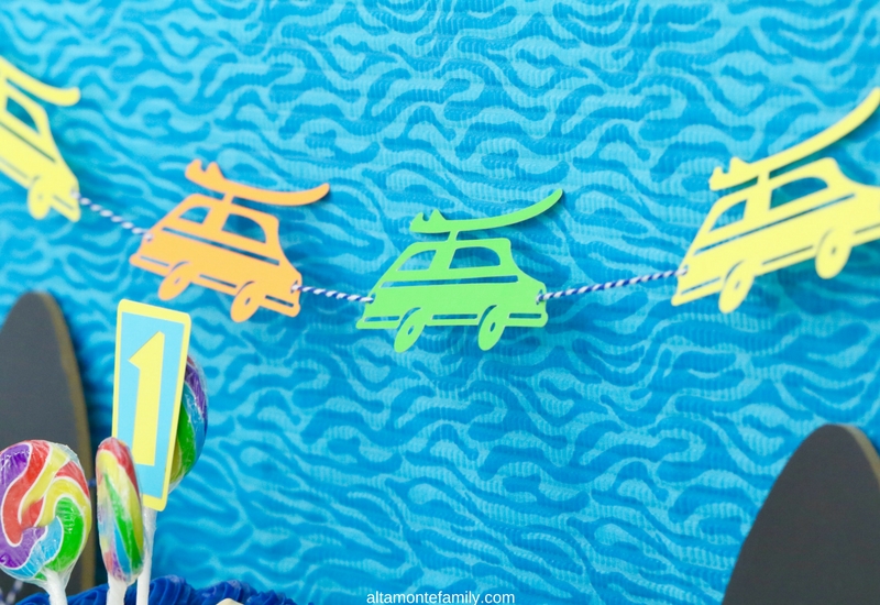 Cricut Explore Birthday Party Ideas for Boys - Surfer Beach Theme