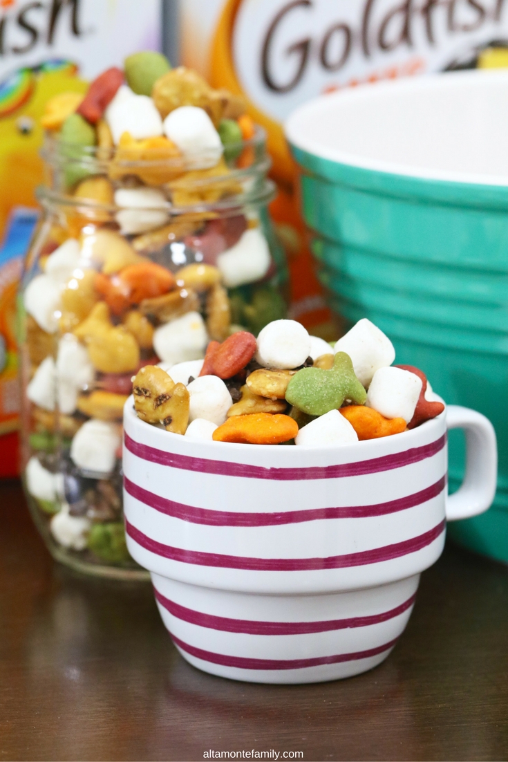 Rainbow Rocky Road Snack Mix Goldfish Crackers Recipe