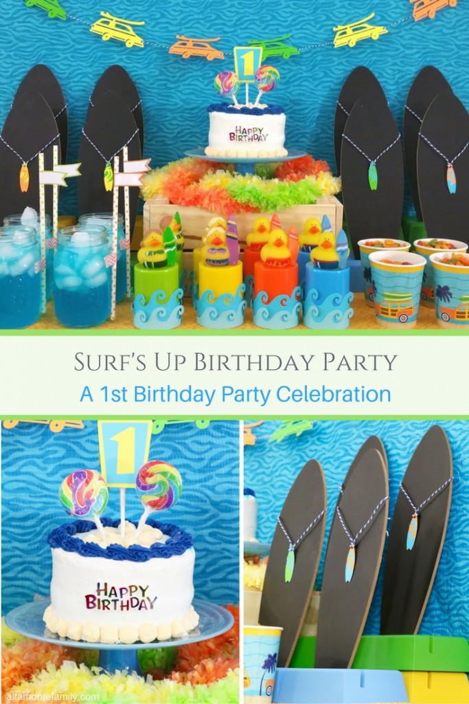 Our Son's First Birthday Party {Surfer Theme}