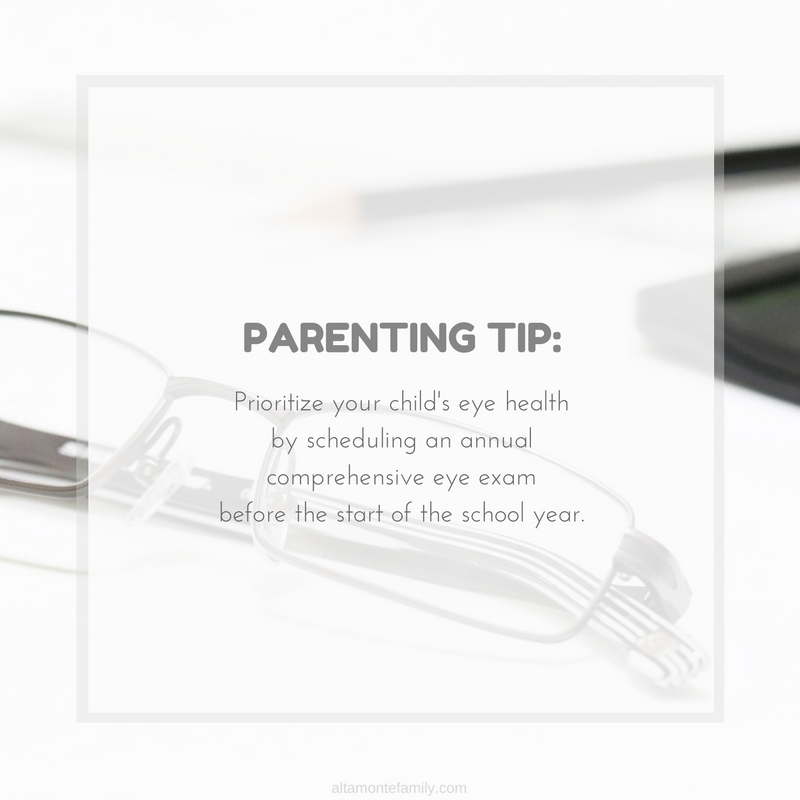 Back To School Tips For Parents - Annual Eye Exam for Kids