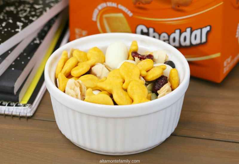 Back To School Snack Ideas - Yogurt Almond Trail Mix - Goldfish Crackers Recipe