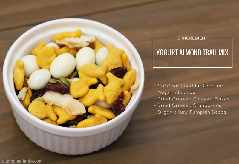 Yogurt Almond Trail Mix made with Goldfish Crackers Recipe