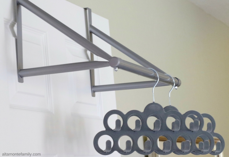Over The Door Closet Rod - Guest Room Organization and Storage Ideas