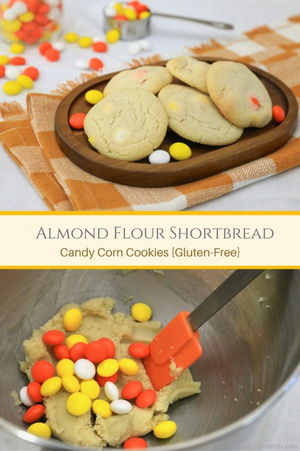 Almond Flour Shortbread Candy Corn Cookies {GlutenFree}