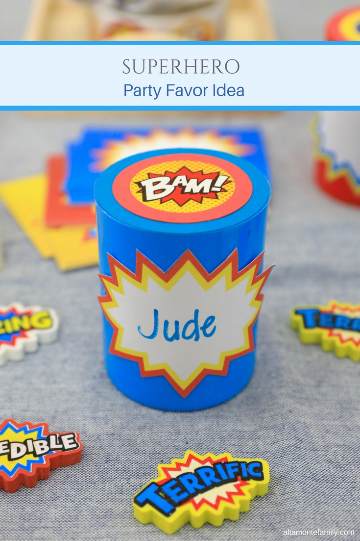 DIY Superhero Party Favor Idea