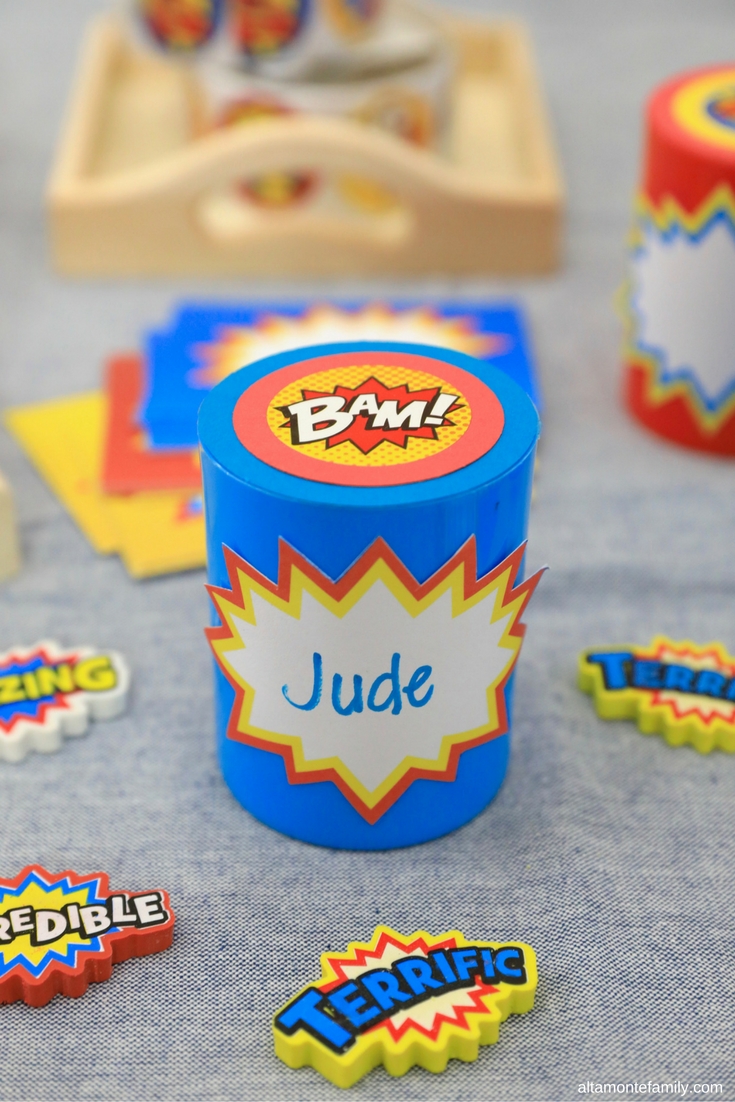 DIY Superhero Party Favor Idea - Birthday Party for Boys