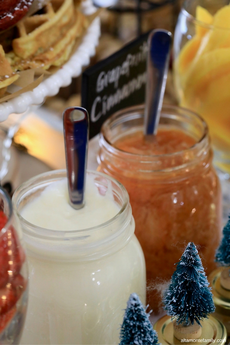 Cream Cheese Sauce and Grapefruit Cinnamon Agave Syrup