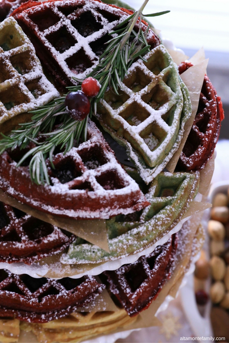 Christmas Waffle Recipe Ideas - Holiday Red Velvet Waffles