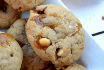 Salted Caramel Peanut Butter Cookies by Southern Made Simple for #CookieSwappinGood 2016