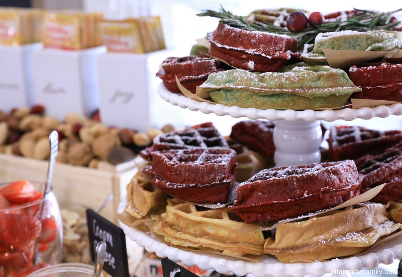 Waffle Bar Styling Ideas for Christmas Holiday Brunch