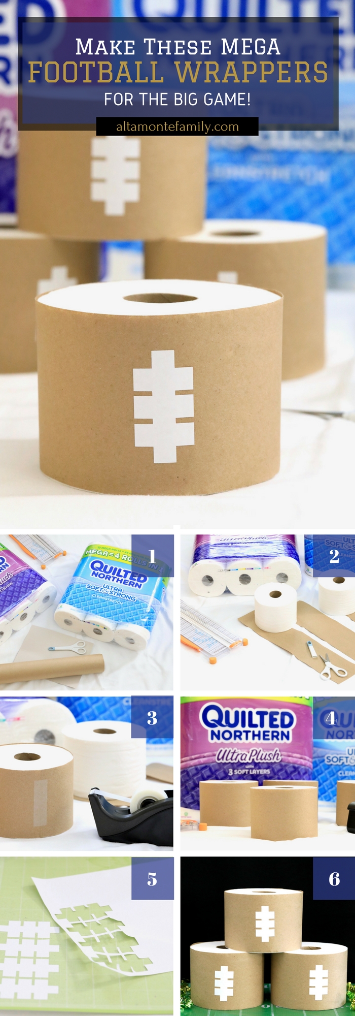 Cricut Explore Air Football Craft Ideas - Super Bowl / Game Day