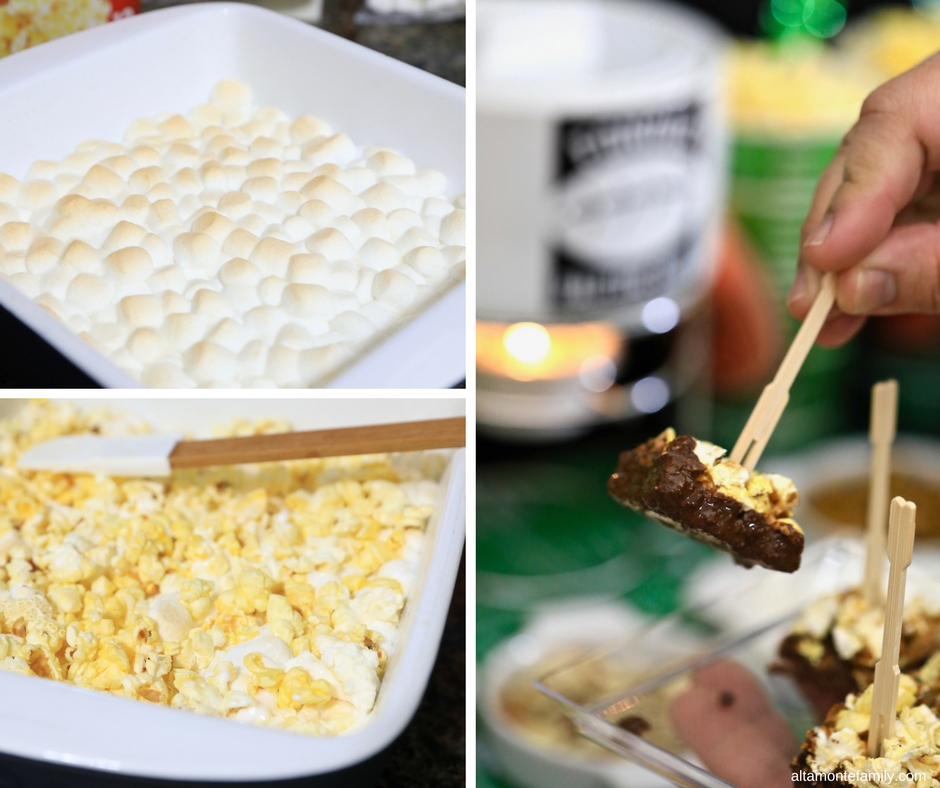 Fondue Popcorn Squares - Game Day Recipe and Party Ideas