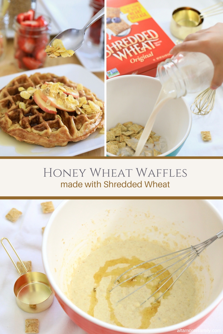 Honey Wheat Waffles Recipe Made With Shredded Wheat