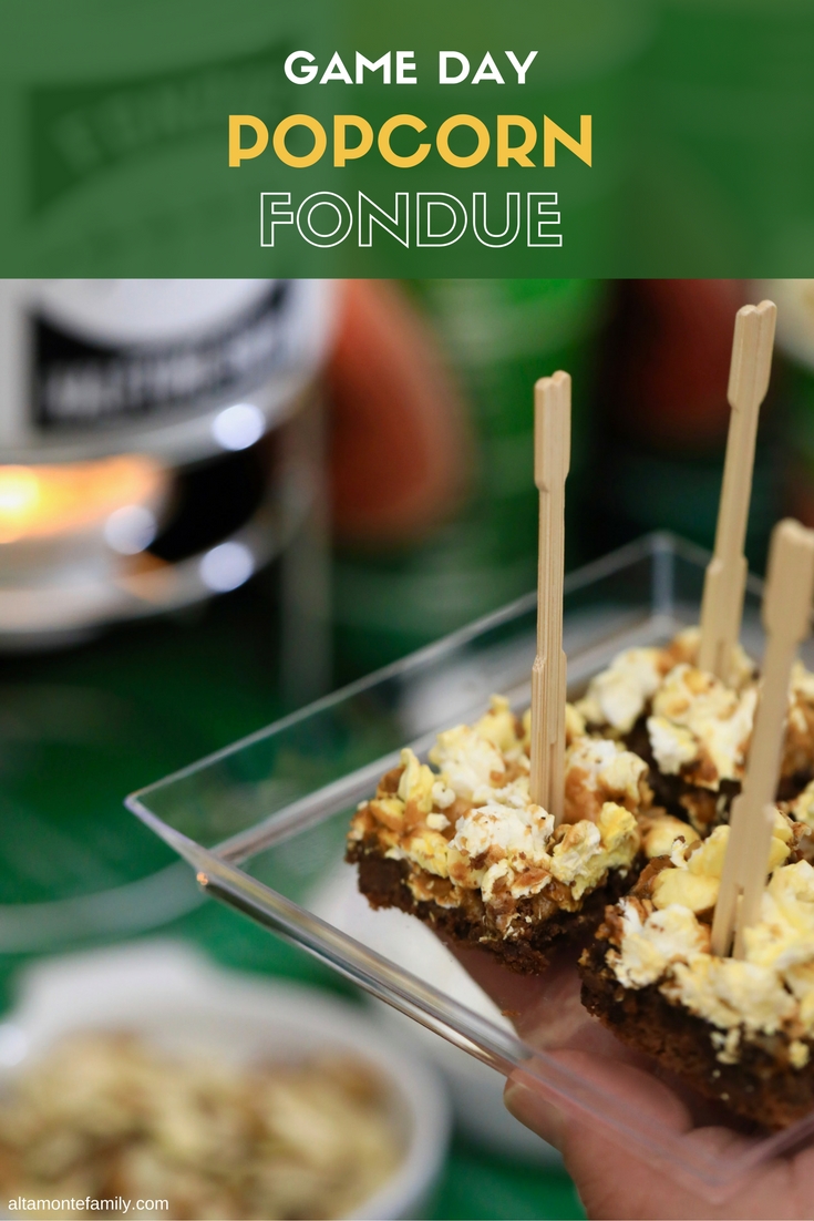 Popcorn Fondue Station Recipe and Game Day Party Ideas