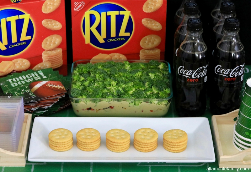 Game Day Party Food Ideas - Layered Broccoli Hummus Dip