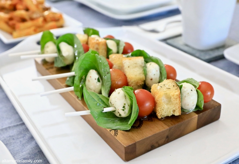 Panzanella Skewers Recipe with Yuzu Vinaigrette