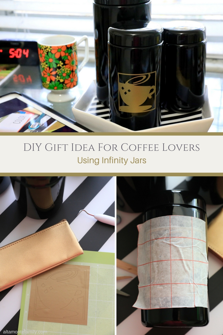 DIY Coffee Storage Jar Gift Idea For Caffeine Lovers - Cricut Explore Air Project Ideas