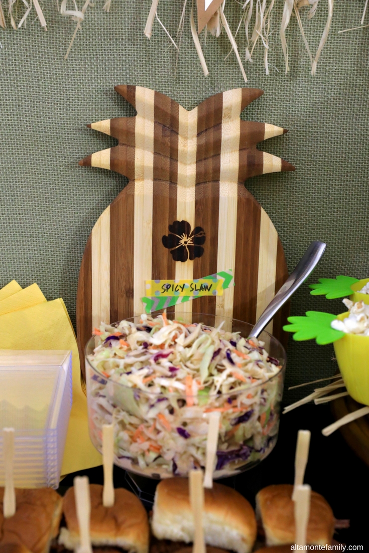 Hawaiian Luau Party Decor and Food Ideas - Spicy Asian Slaw