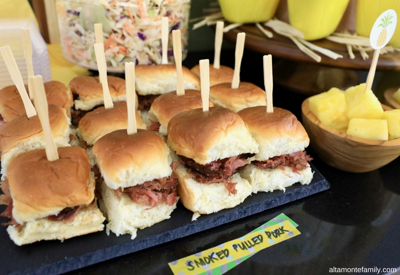 Luau Party Ideas - Hawaiian Food and Decor - Kalua Pig Sliders