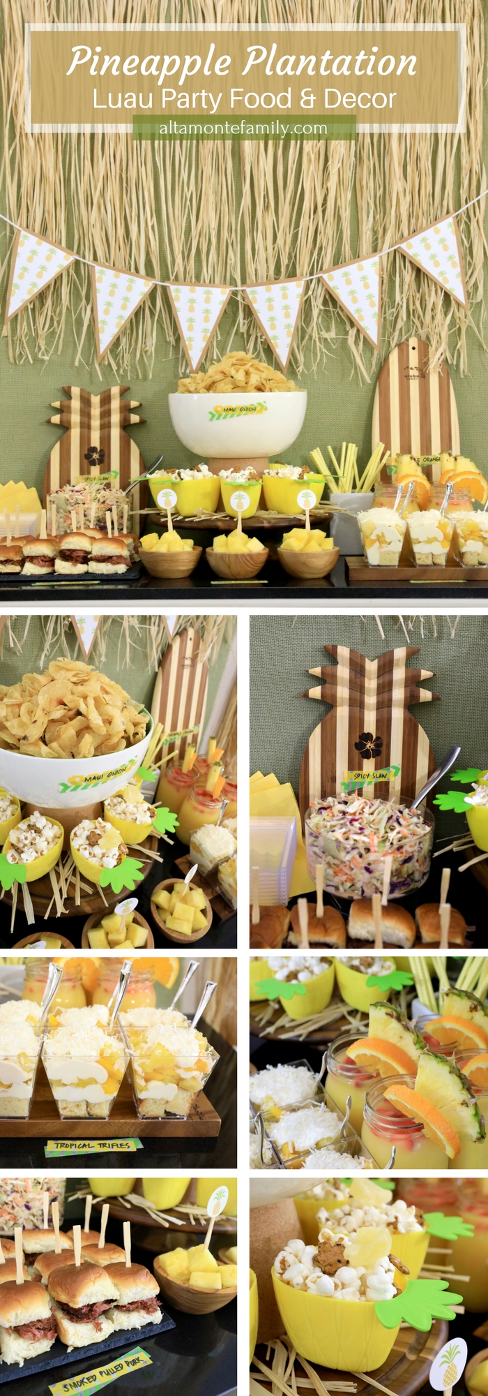 Luau Party Ideas Food and Decor - Pineapple Plantation Theme