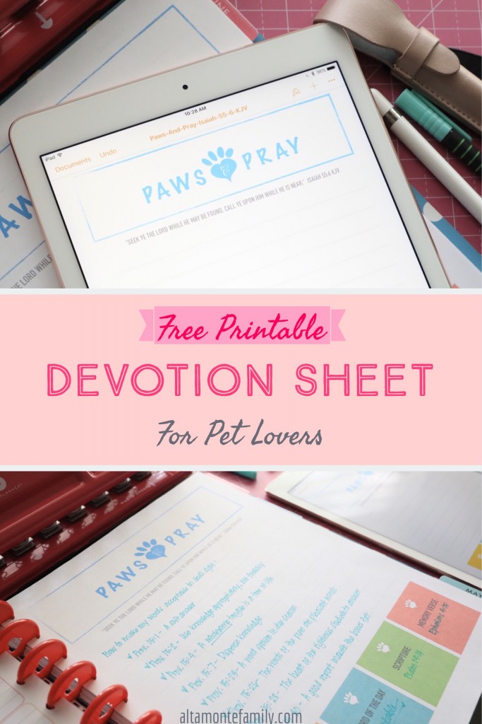 Free Printable Big Happy Planner Devotion Pages Isaiah 55:6 KJV