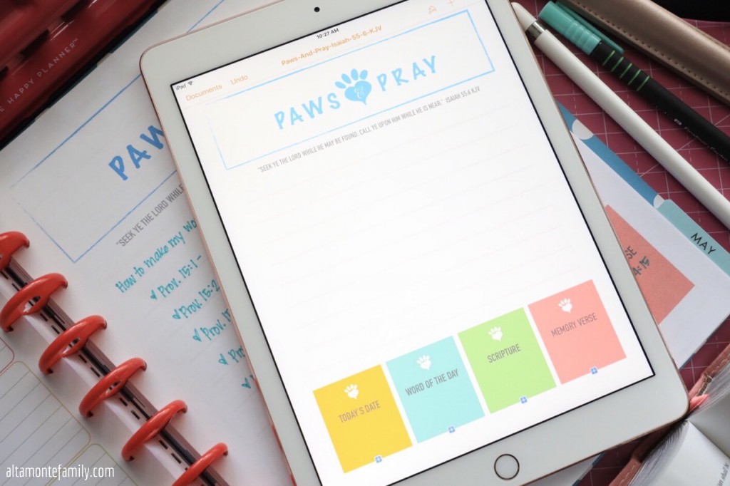 Free Printable Devotion Sheet for Pet Lovers - Big Happy Planner Pages