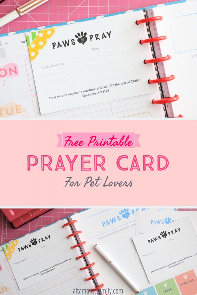 Free Printable KJV Prayer Cards For Pet Lovers - Dogs and Cats - Paws and Pray