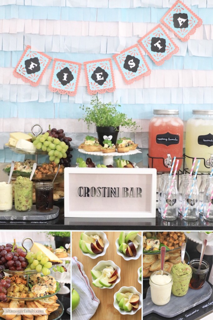 Crostini Bar Ideas - Spring Brunch Fiesta - Mother's Day - Pastel Theme