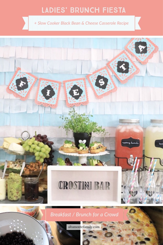 Mother's Day Brunch Ideas - Fiesta Crostini Bar Recipes - Pastel Party Decor