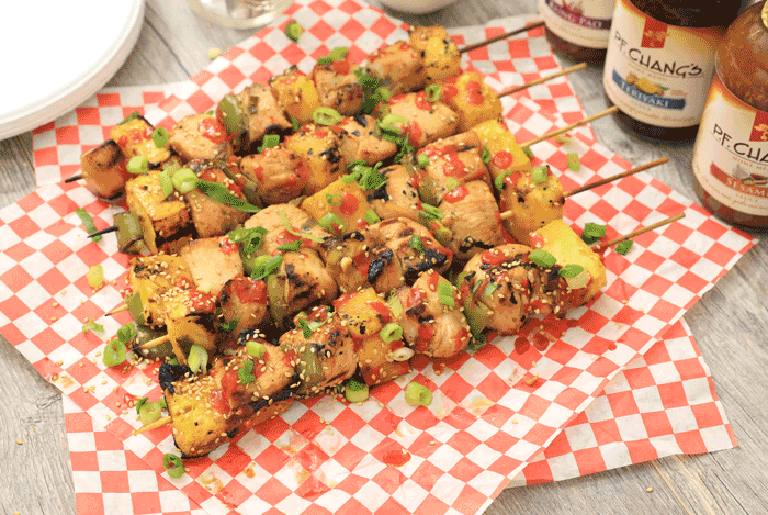Grilled Sesame Ginger Chicken Kebabs - Asian BBQ Recipe