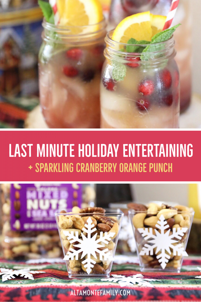 Holiday Drink Recipe - Sparkling Cranberry Orange Punch