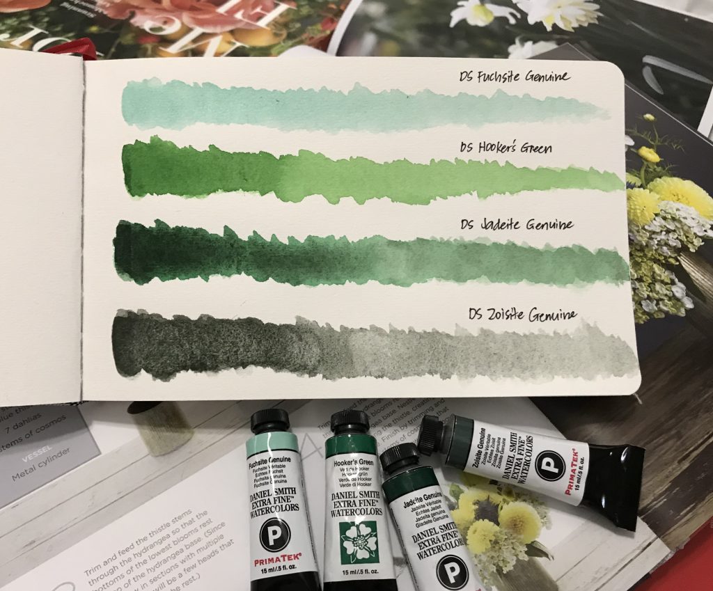 Daniel Smith Watercolor Greens - A Closer Look